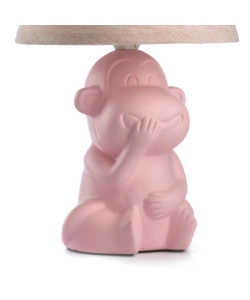 Lumetto "monkey non parlo" rosa, e14